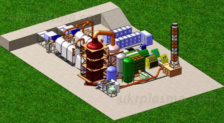model of a municipal waste processing complex